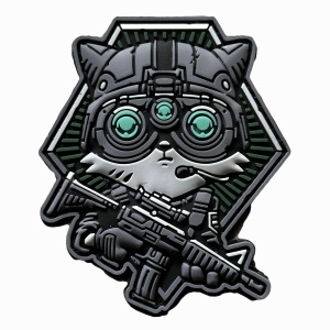 Патч "Котик с автоматом и ПНВ"