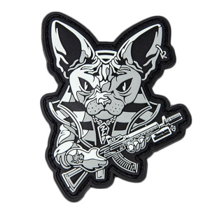 Патч "Земля Воинов: Котик №16 Разведоса", цвет серый