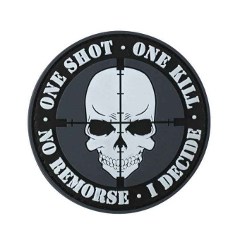 Шеврон Череп. One shot. One kill