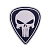 Шеврон Punisher Diamond, чёрный светящийся